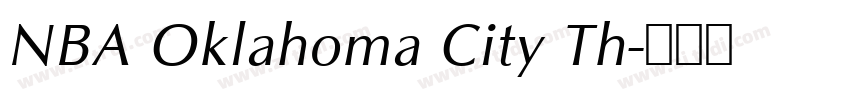 NBA Oklahoma City Th字体转换